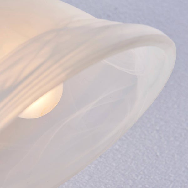 Nahaufnahme einer weißen Glaslampe