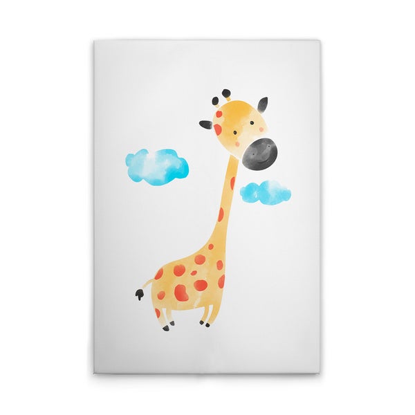 Dekorative Leinwand mit Giraffenmotiv und Wolken