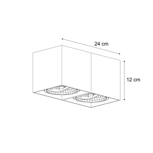Moderne Wandstrahler Beige G9 verstellbar 2-flammig - Box