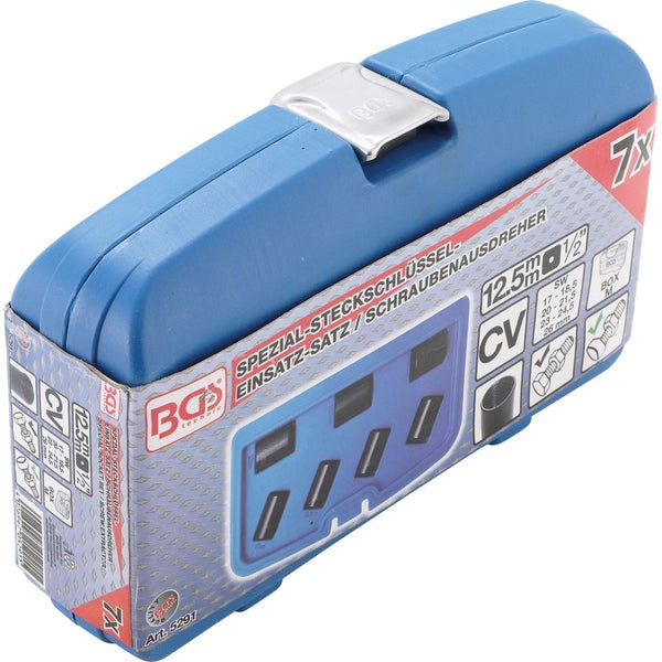 BGS technic Spezial Steckschlüssel Schraubenausdreher Satz in einem blauen Koffer