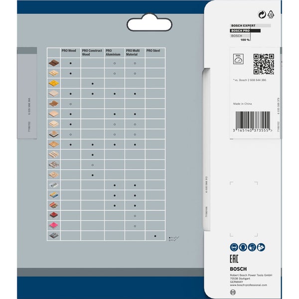 Bosch Pro Holzsägeblatt, Durchmesser 160 Millimeter