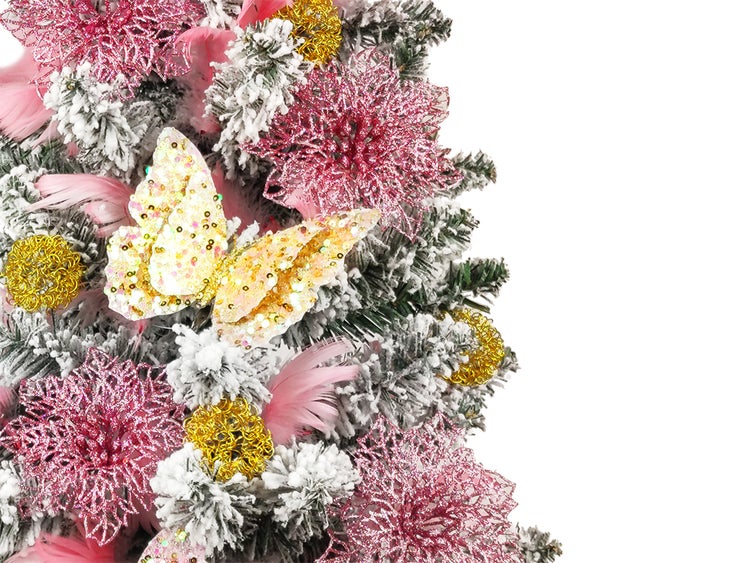 LAALU Geschmückter künstlicher Weihnachtsbaum CANDY 60 cm mit LED-BELEUCHTUNG IM TOPF