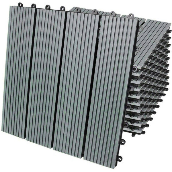 66 Terrassenfliesen WPC 30 x 30 cm - Grau