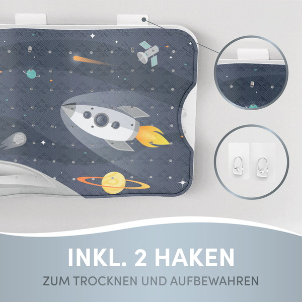 avakido® Badewannenmatte Kinder rutschfest - Inklusive 2 Haken zum Aufhängen - 100% BPA-Frei, Wanneneinlage, Antirutschmatte Badewanne - schimmelresistent & maschinenwaschbar