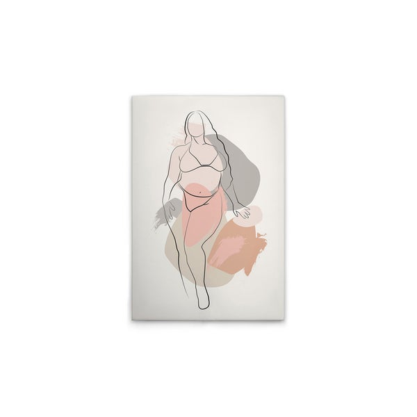 Illustration einer Frau auf Leinwand