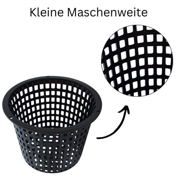 Gitternetzeinsätze 9,5 cm für Hydroponik & Aeroponik – Grow Gitternetztopf zum Bewurzeln von Stecklingen, 1 Stück