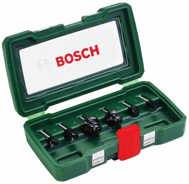 Bosch Fräser-Set-HM 6tlg. Durchmesser: 6 mm Schaft - 2607019464