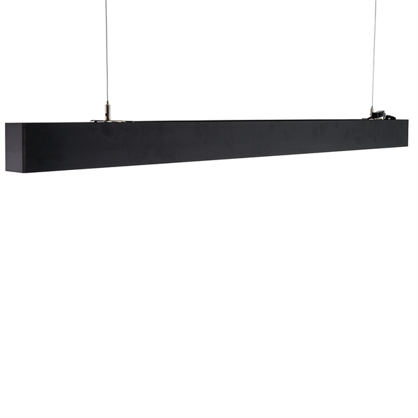 LUXULA LED Büroleuchte 120cm Tresenleuchte Schwarz Up&Down Light Hängeleuchte UGR<19 CCT Pendelleuchte erweiterbar Warm-Kaltweiß