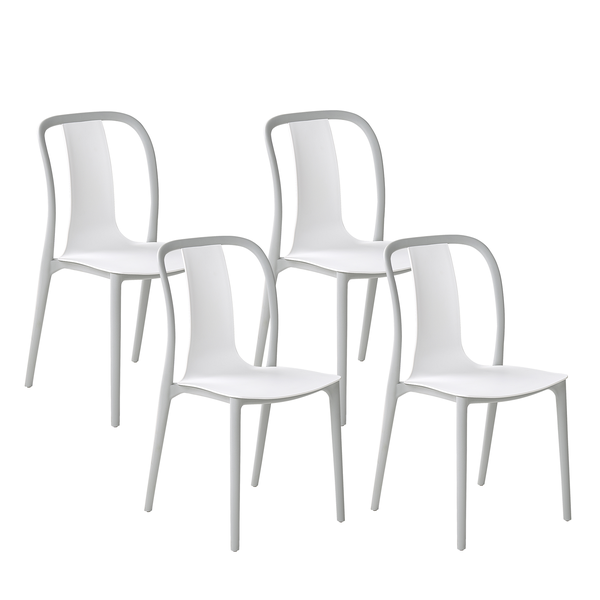 Gartenstuhl 4er Set SPEZIA Weiß