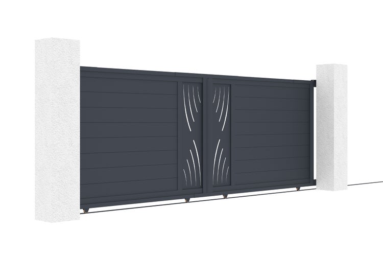 Schiebetor aus Aluminium 4m VELETA 400C140 Grau