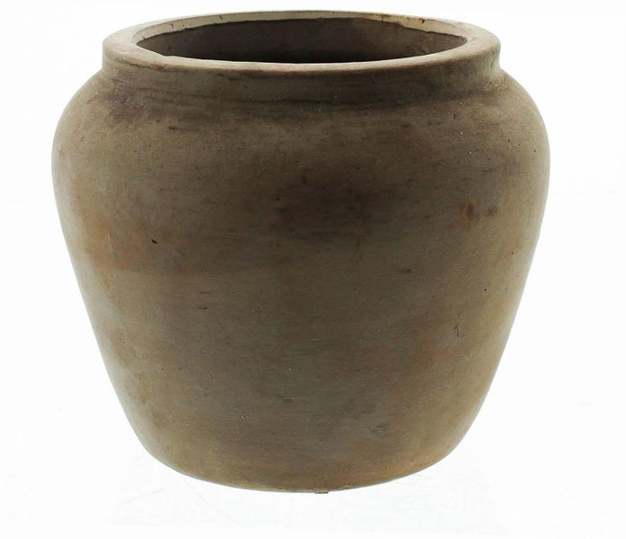 Dekoleidenschaft Pflanztopf Terracotta 16 cm hoch, rustikal, braun, schwere Qualität, Vintage Blumentopf, Übertopf, Pflanzgefäß, Gartendeko für Draußen