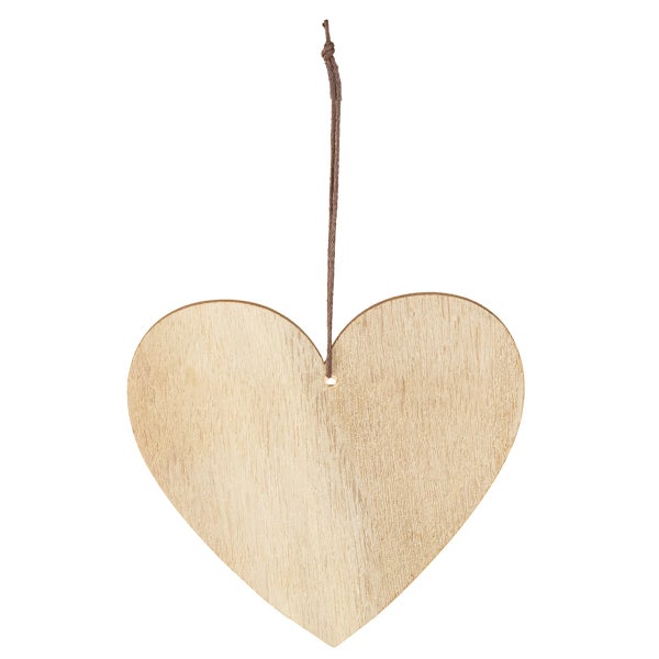 Holzherz mit Kordel zum Aufhängen