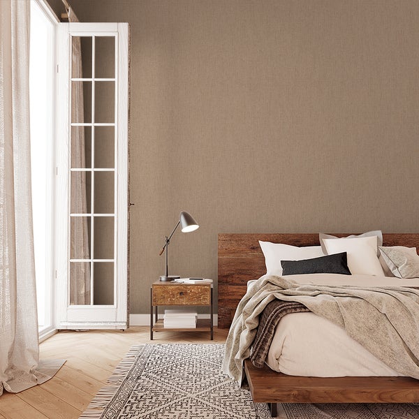 Tapete Beige Uni Modern für Wohnzimmer Schlafzimmer MADE IN GERMANY 10,05 x 0,53m