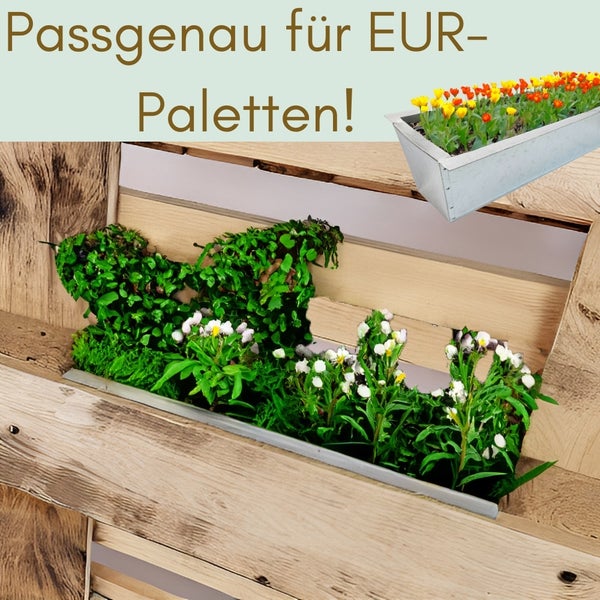 Paletten Blumenkasten Pflanzkasten Blumenkasten für Europalette Blumenkasten Paletten Blumenkästen aus Paletten Metall 6 Stück im Set