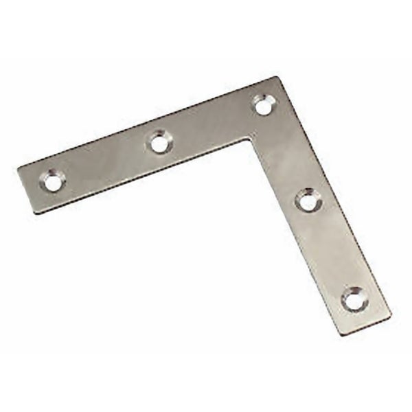 Winkelverbinder aus Metall mit vorgebohrten Senkkopflöchern zur Holzverbindung