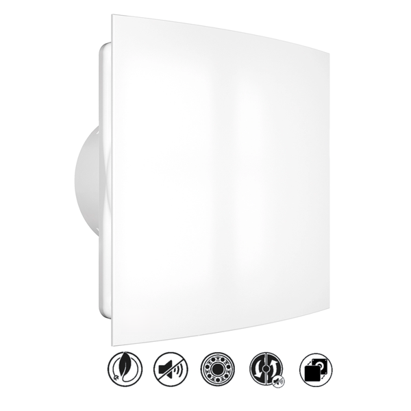 Ventilator mit Energiesparfunktion, Geräuschreduzierung, Kugellager, Reversierfunktion und Feuchtigkeitssensor