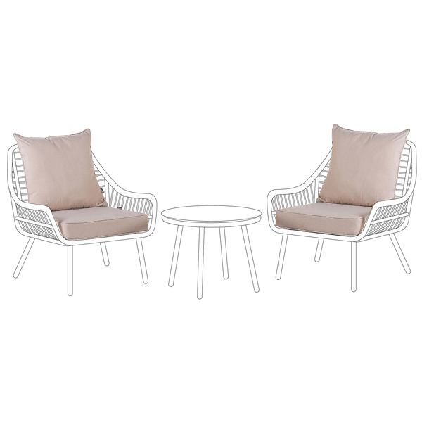 Outdoor Kissenbezug Set LAURETO Beige