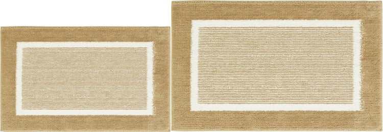 Badematten Set Maui bestehend aus zwei Badematten 40 x 60 cm und 50 x 80 cm in Taupe