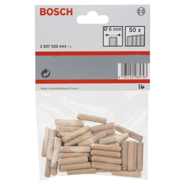 Bosch 50x Holzdübel 6 mm, 30 mm - 2607000444