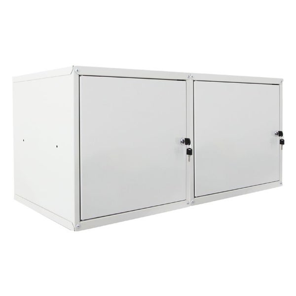 PROREGAL Mega Deal 2x Schließfachwürfel Cubic XL HxBxT 45 x 45 x 45 cm Grau