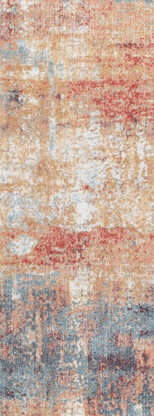 In-/Outdoor-Teppich Rot/Blau 80x220 cm SAMIRA