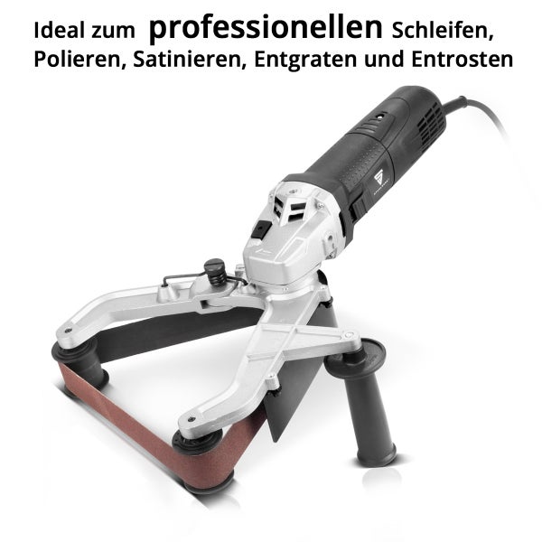 Rohrbandschleifer zum Schleifen, Polieren, Satinieren, Entgraten und Entrosten