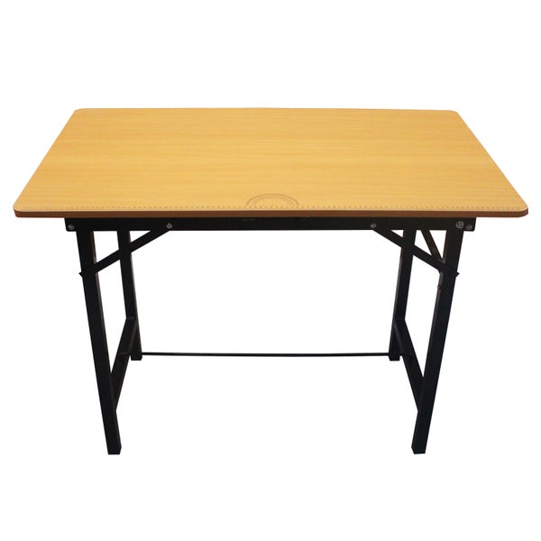 Zeichentisch mit schwarzem Gestell und Winkelmesser