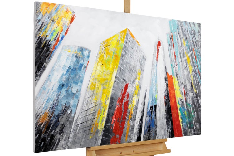 Handgemaltes Gemälde Acrylfarbe 120x80cm Grau