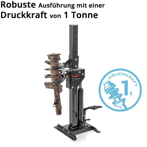 Federbein-Spannwerkzeug mit einer Druckkraft von einer Tonne