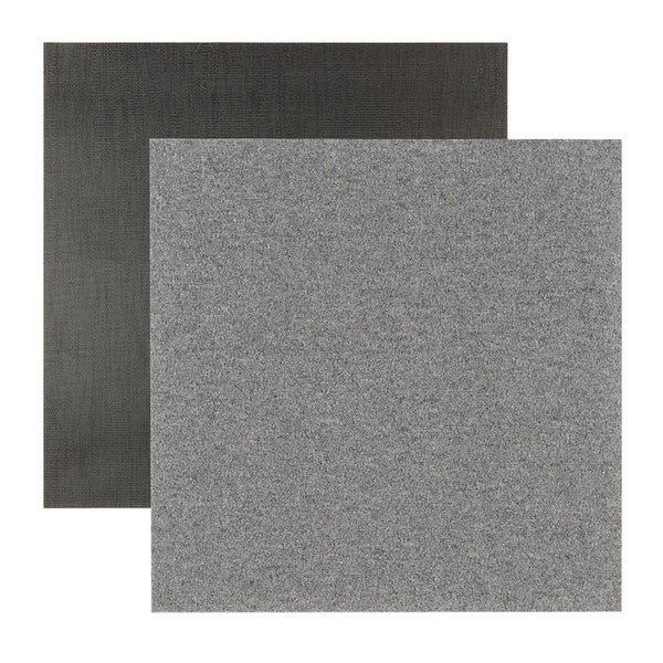 FLOORDIREKT Nylon Teppichfliese Edinburgh - 50 x 50 cm - Selbstliegend - Hellgrau