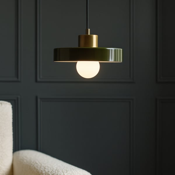Hängelampe mit runder Form und mattem Finish