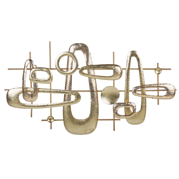 Wanddekoration aus Metall mit abstraktem Design