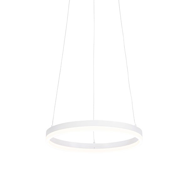 Design-Hängelampe weiß 40 cm inkl. LED 3-stufig dimmbar - Anello