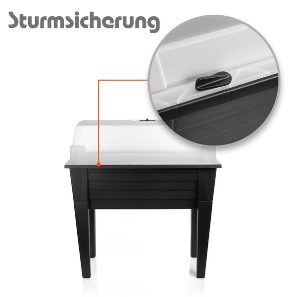 Hochbeet mit Sturmsicherung