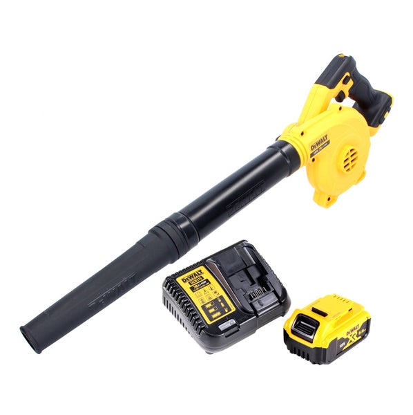 DeWALT Akku-Laubbläser inklusive 18 Volt 5,0 Amperestunden Lithium-Ionen Akku und Ladegerät.