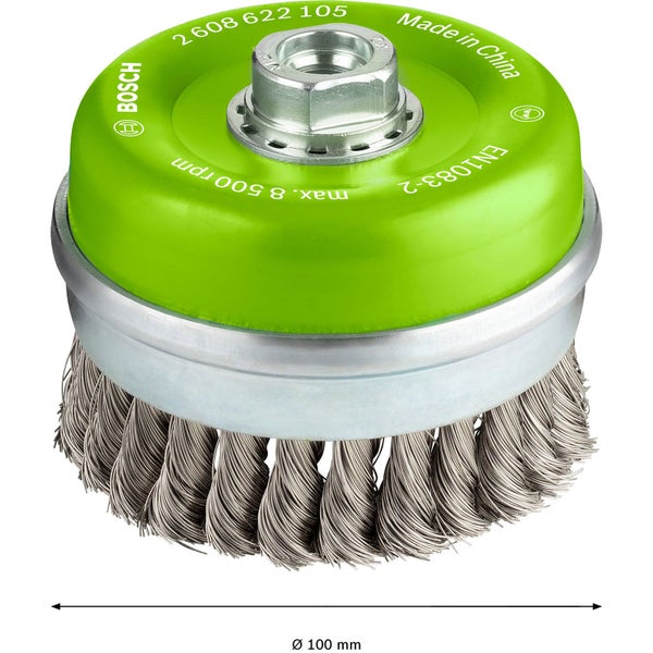 Topfbürste mit Stahldraht, Durchmesser 100 mm