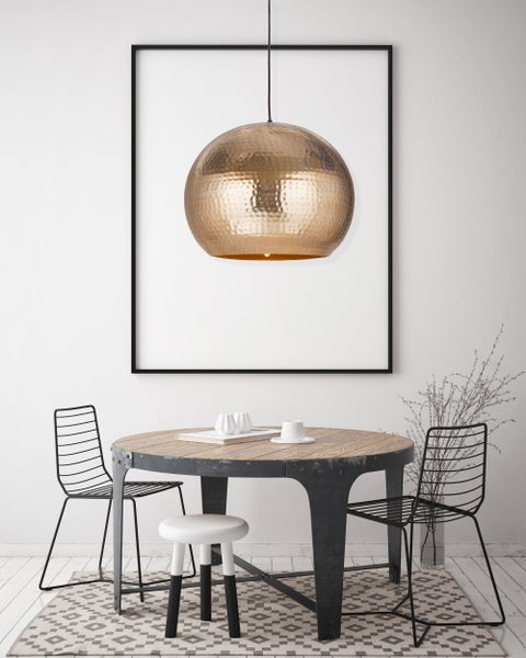 Loft Stil Hängelampe Industrielle Pendelleuchte Modern Gold 35 cm | Wohnzimmer Esszimmer Leuchte
