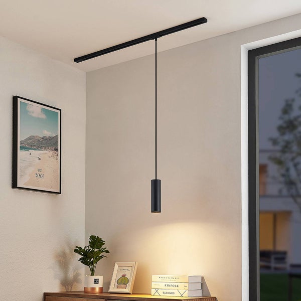Lindby Pendellampe für 1-Phasen-Schienensysteme, Hängeleuchte Esszimmer Wohnzimmer 1x GU10 ohne Leuchtmittel (Schienensystem nicht im Lieferumfang)