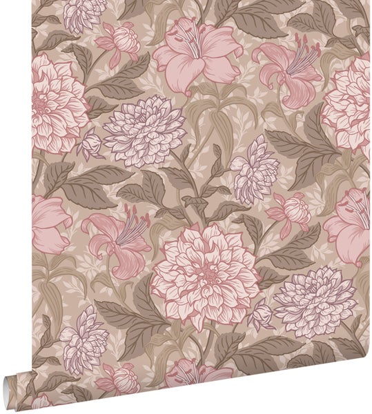 Tapetenrolle mit Blumenmuster