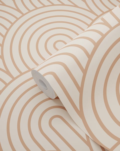 Tapetenrolle mit Halbkreis-Muster
