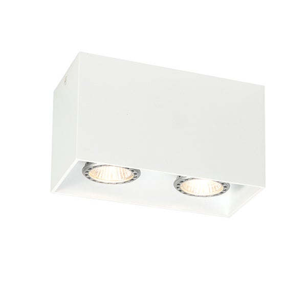 Weiße Deckenleuchte mit zwei Strahlern