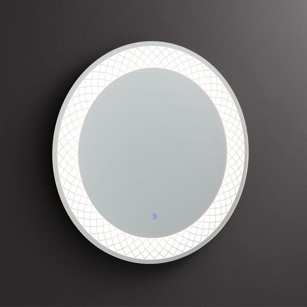 70cm runder Spiegel mit Touch Sensor und LED-beleuchteter Dekoration