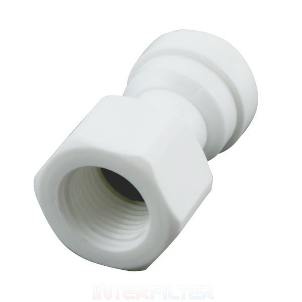 Kunststoff Anschlussstutzen für Wasserfilter mit Innengewinde für sichere Schlauchverbindungen in der Wasserinstallation