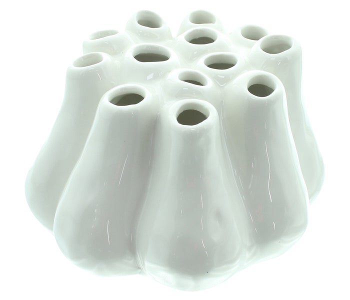 FRANK FLECHTWAREN|Dekovase Koralle, 14,5 x 14 x 9 cm, PORZELLAN