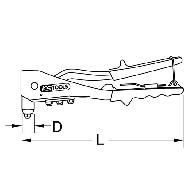 KS TOOLS Standard-Handnietzange 270 mm - 150.9510