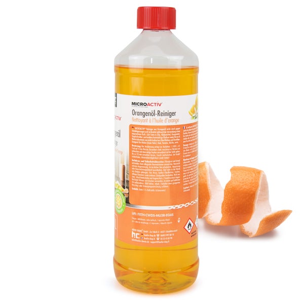 Microactiv Orangenöl Reiniger in einer 1-Liter-Flasche