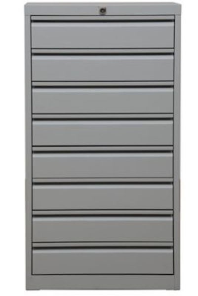 PROREGAL Schubladenschrank Swan 8 Schubladen HxBxT 98 x 53 x 43 cm Grau