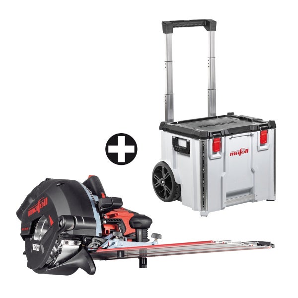 Mafell Nutfräse NFU 50 18V und Mafell Transportkoffer L-Boxx auf Rollen