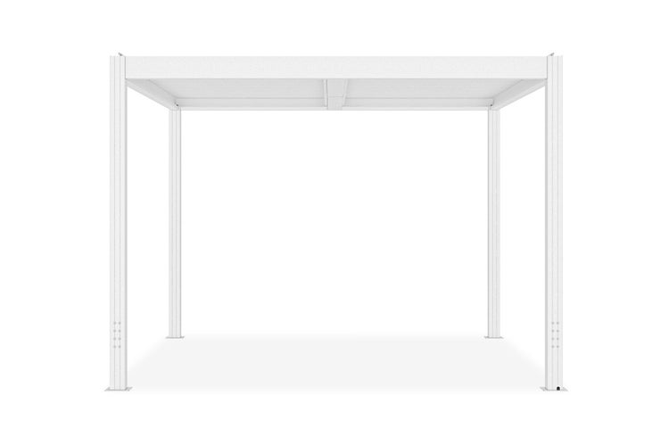 Pergola Aluminium Lamellendach SANTA B305 x T305 x H220 cm, Aluminiumpfosten 10 x 10 cm,  Weiß