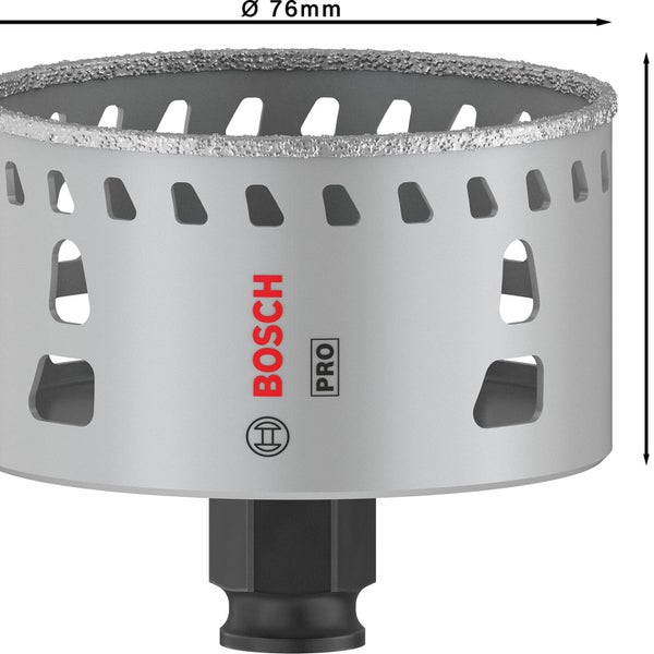 Bosch Pro Diamant-Bohrkrone, 76 Millimeter Durchmesser
